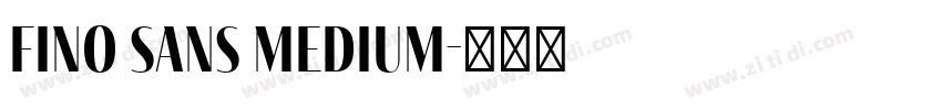 Fino Sans Medium字体转换